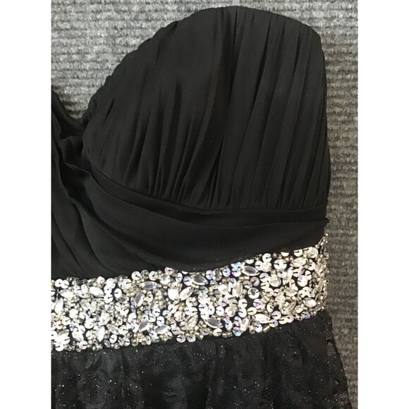 My Michelle Dress Babydoll Strapless Sparkle Embelished Y2K Black Plus Size 18W - Picture 4 of 7